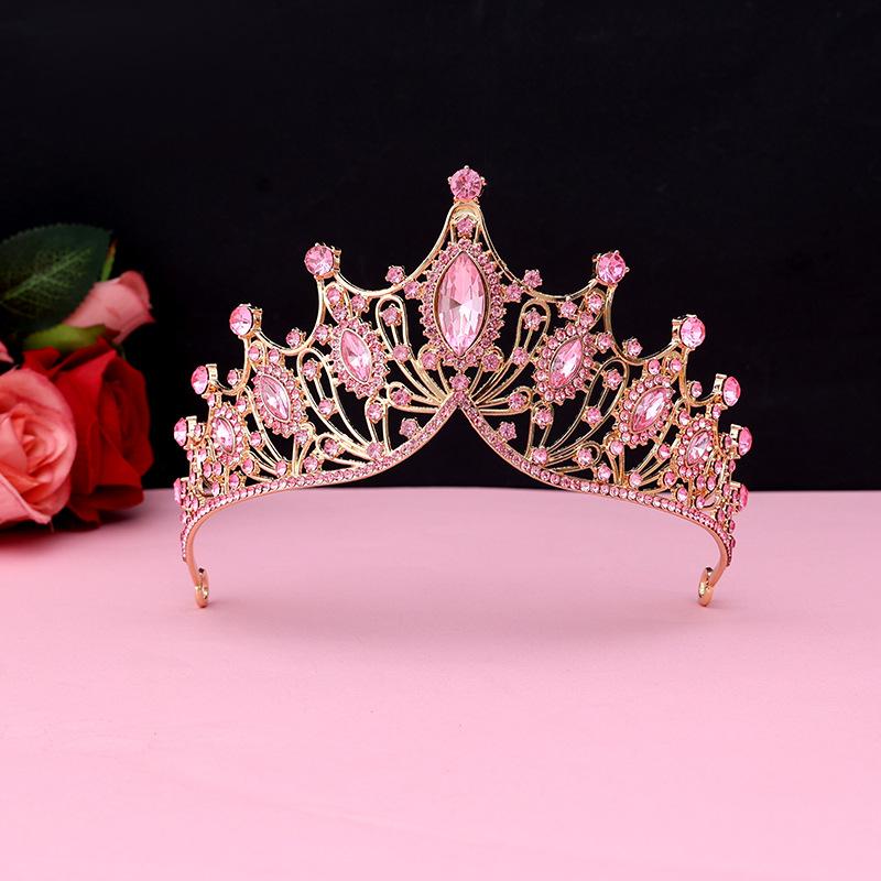 Bride's Crown Headband Wedding Korean Birthday Gift Adult Gift Crystal Crown Princess Dress Hair Accessory