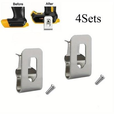 4 Stück Gürtelclip-Haken für elektrische Bohrmaschine für DeWalt 18V 20V Bohrschrauber N268241 N169778 DCD980 Hammer-Schlagschrauber Zubehör