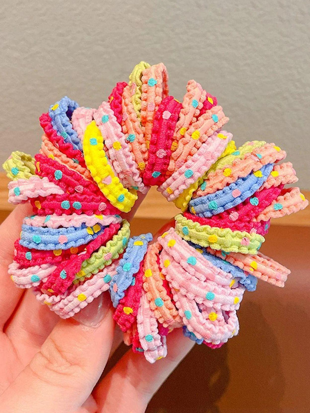 

50 шт./набор Модные фруктовые вишневые яблочные высокоэластичные резиновые резинки для волос для женщин, девушек, для вечеринок, держатель для хвостика, аксессуары для волос