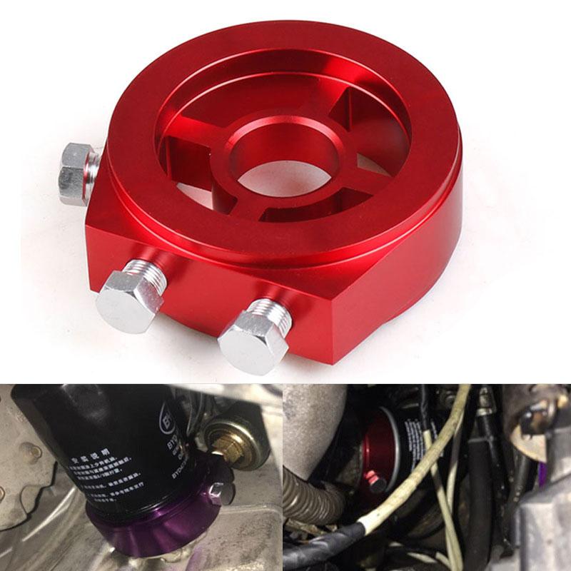 Universal Aluminum Oil Filter Sandwich Plate Adapter for Oil Pressure Temperature Gauge Kit Cooler Sensor Fit Car Auto Accessory