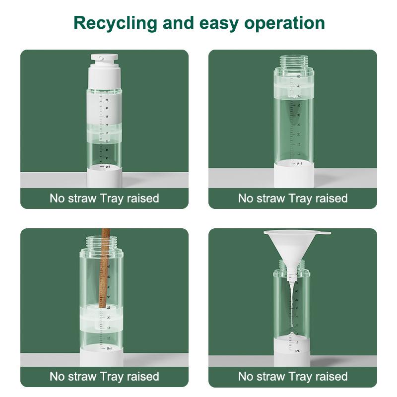 15/30/50Ml As Vacuum Lotion Spray Bottle With Scale Travel Portable Refillable Bottles Liquid Foundation Cosmetics Container