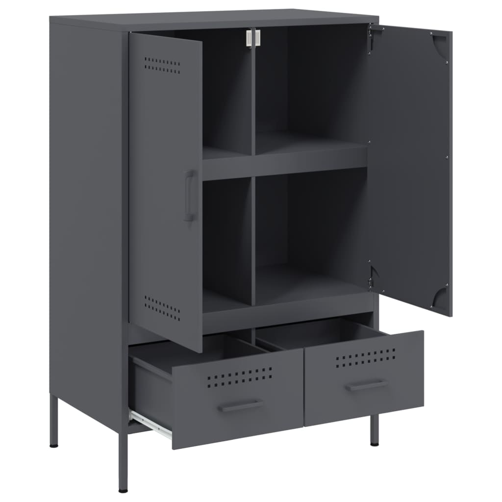 Highboard Anthracite 68 X 39 X 101.5 Cm Steel