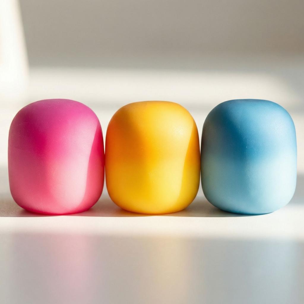 Color-changing Dough Cylinder Toy, A Tactile Toy Containing A Soft Dough Filling - It Changes Color In Sunlight (color Random).