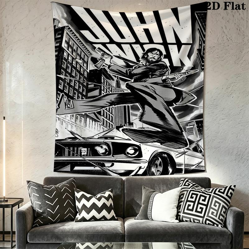 John Wick Pattern Home Decor Tapestry, Wall Hanging, Decorative RV Wall Cloth.SGT0917572