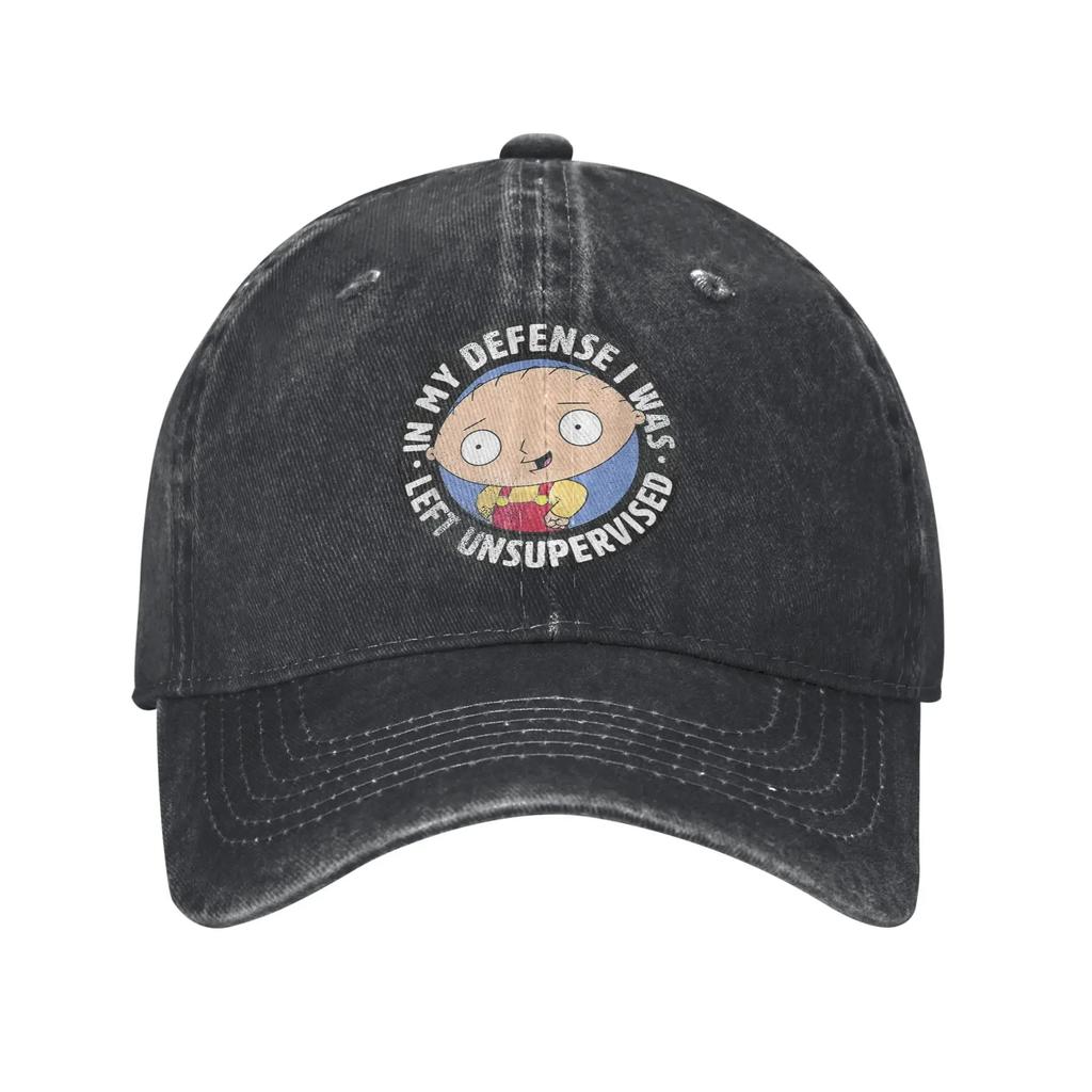 Families Cartoon Stewie Griffin Victory Is Mine Baseball Cap Vintage Distressed Washed Headwear Outdoor Summer Gift Caps
