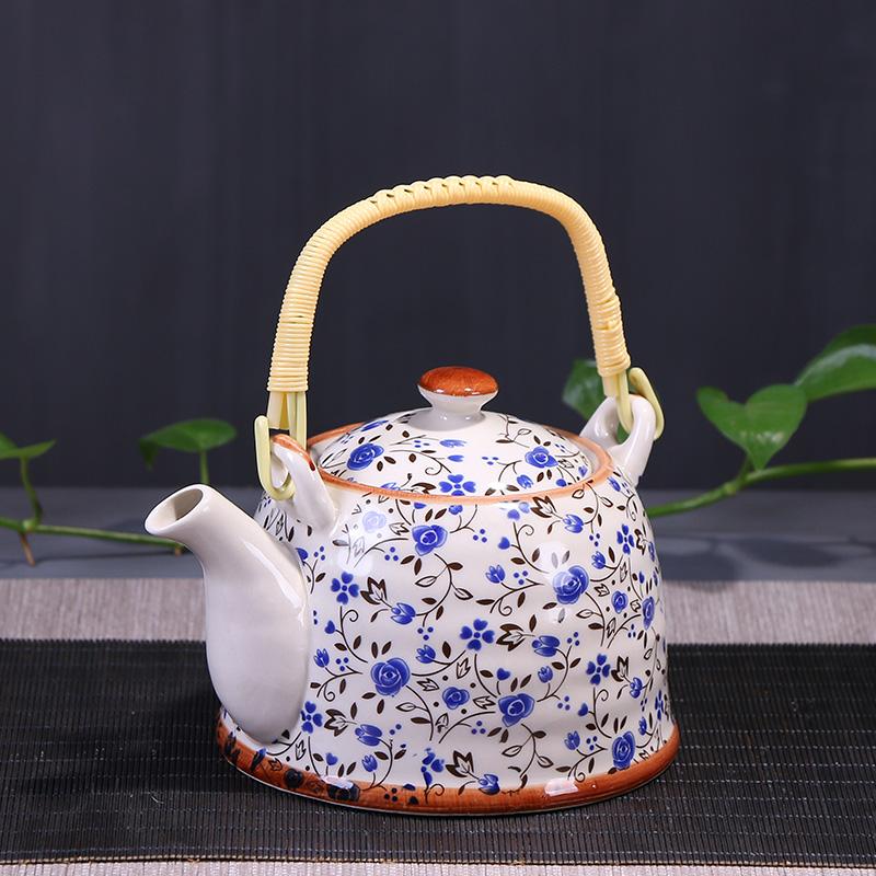 CHANSHOVA-Chinese Porcelain Teapot with Strainer Net, High Capacity 900ml, Traditional Chinese Retro Ceramic Tea Set, H189