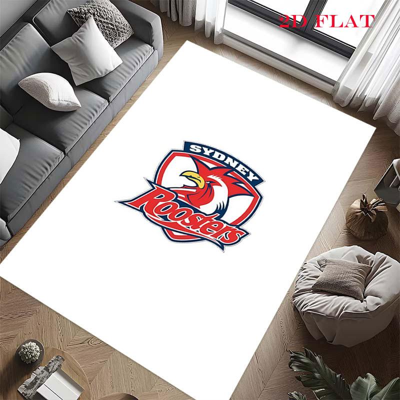 Sydney Roosters Glory Carpet Rug for Living Room Bedroom Home Sofa Decoration,Kids play Nonslip Floor Mat