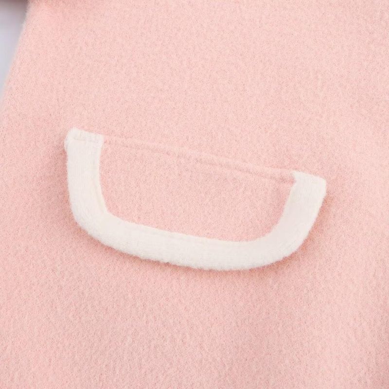 Kaslead New Arrival Women's Clothing Fashion Style Stylish Simple and Versatile Contrast Color Scarf Knitting Outwear
