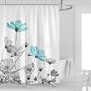Floral Daisy Shower Curtain For Bathroom Bathtub Waterproof Plant Aesthetic Bathroom Curtain With Hooks Botanical Bath Curtain