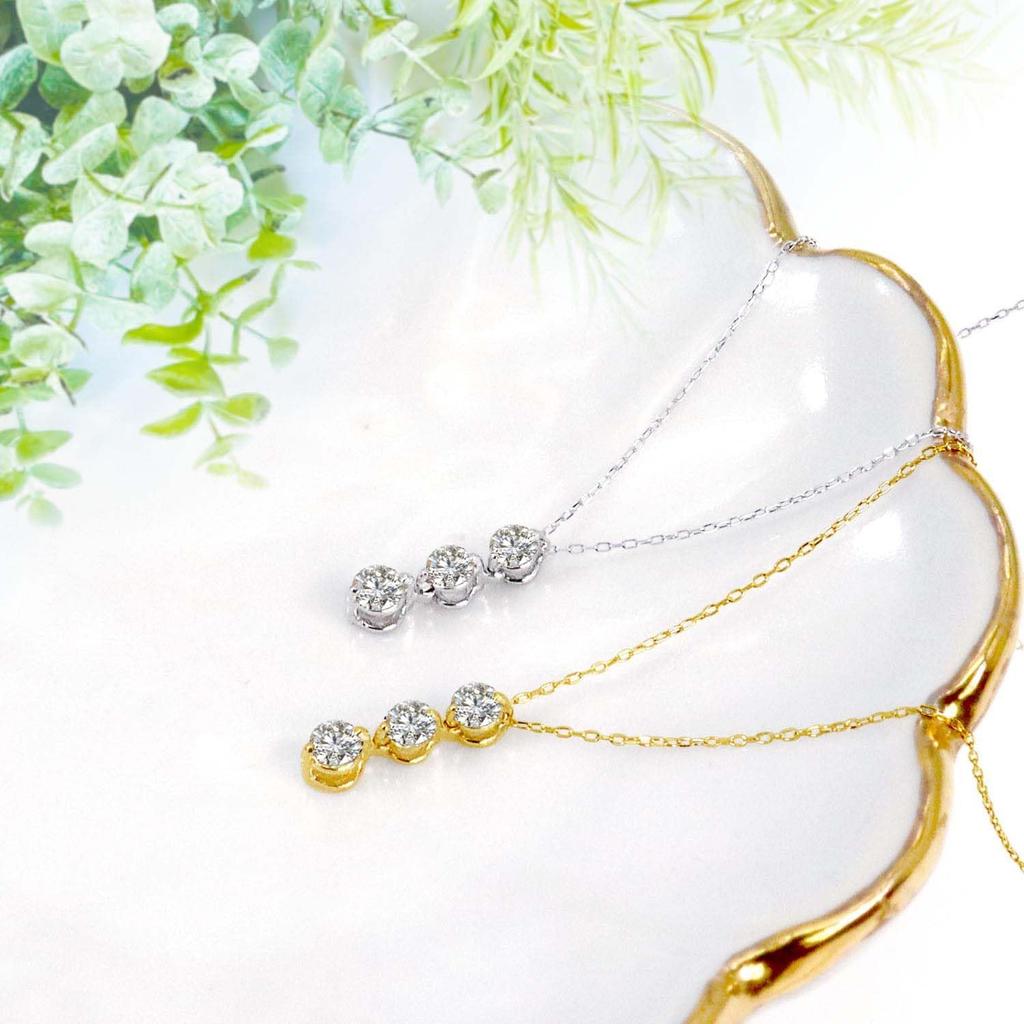 Collier Trois Pierres Diamant 0,3 ct pour Femme Lala Christie en Or 18 carats (lp51-0020-yg)