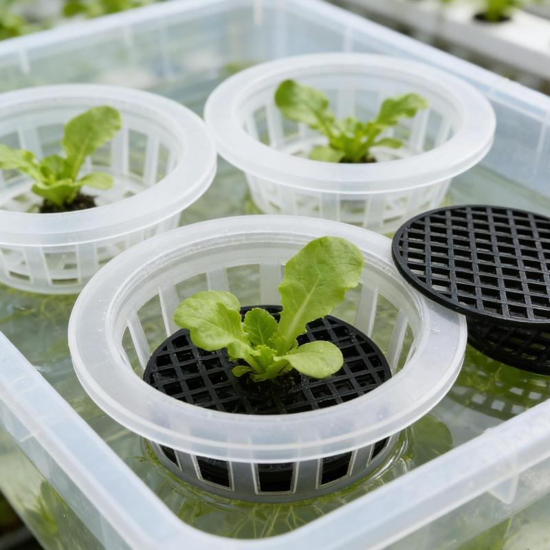 Hydroponic Plant Growing Container Transparent Planting Baskets Garden Slotted Cup Hydroponic Vegetable Planting Seedling Cups