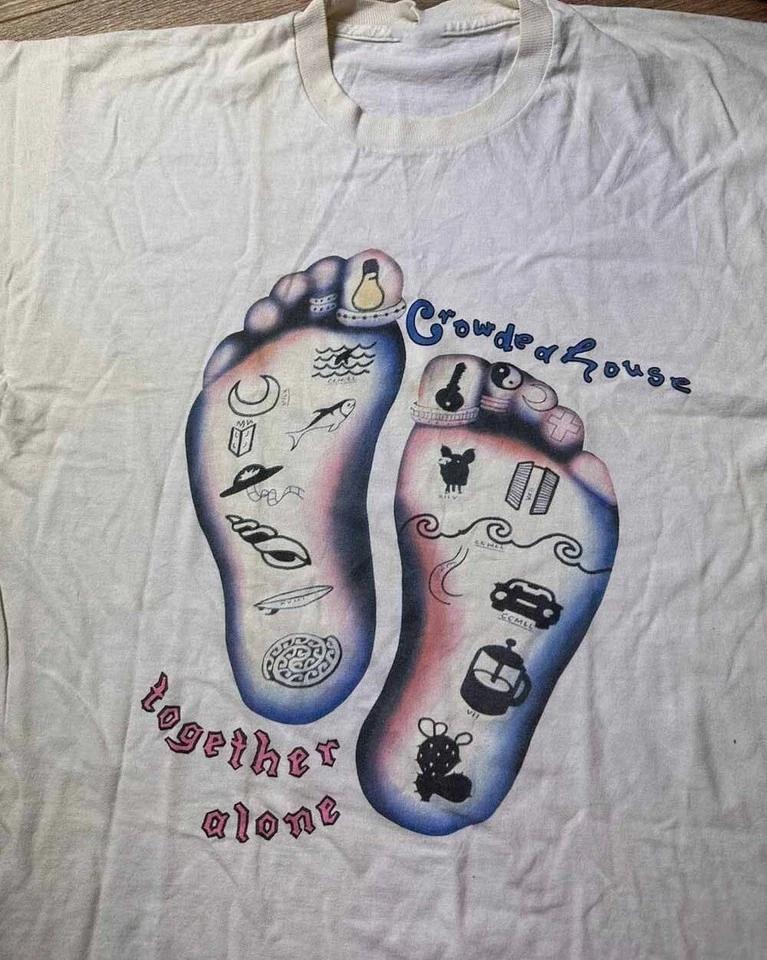 

1 side on Front Together Alone Crowded House Shirt White Unisex S-5XL E1689 4XL