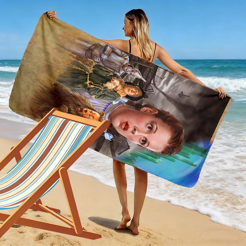 Fantasy Adventure Journey beach towel Outdoor camping beach Absorbent bath towel swim quick-drying swim towel Travel and vacation towels beach