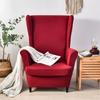 Copripoltrona Elasticizzato con Schienale Alato Tinta Unita Antipolvere Copridivano Wingback Singolo Schienale Inclinato Copripoltrona con Copricuscino
