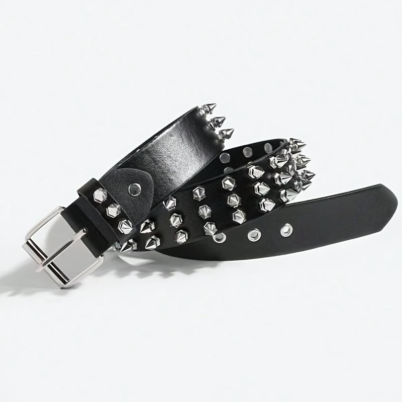 Creative Eye Rivet Belt Goth Style Pin Buckle Man/Woman  Casual Punk Style Pu Leather Waistband For Jeans Y2K Belt