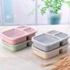 Draagbare Lunchbox Milieuvriendelijke Tarwestro Dozen Picknick Opbergdoos Fruitcontainer Gecompartimenteerde Lunchbox voor Kinderen Volwassenen