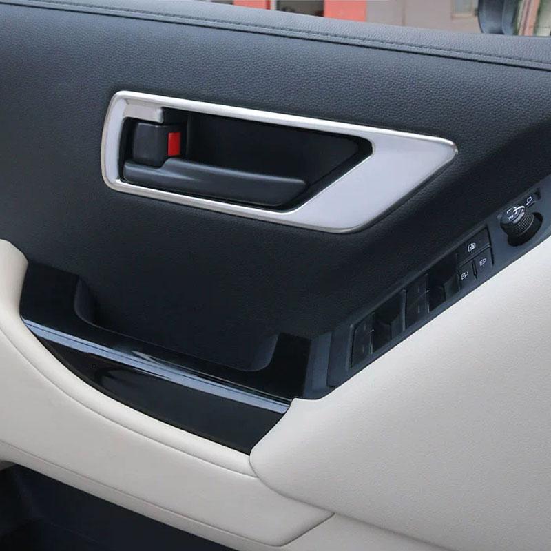 New Luxury Stainless Steel Door Handle Trim Center Console Panel and Window Switch Frame for 2022-2025 for Land Cruiser LC300