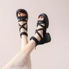 Roman Sandals Women's Summer New Flat-bottomed Non-slip Outer Wear Beach Shoes Versatile Black Air Cool Boots