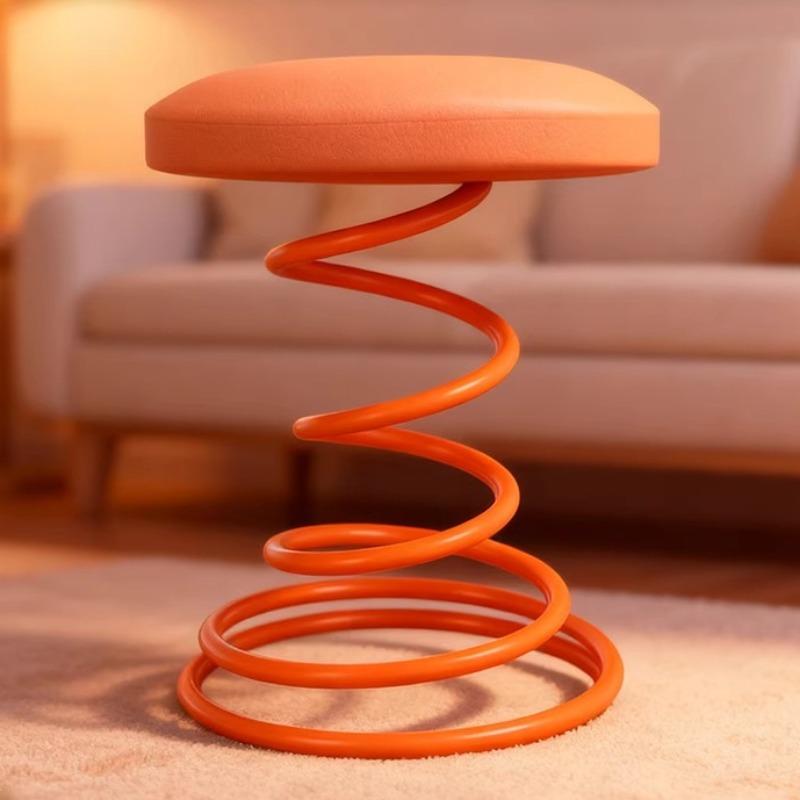 Spring Stool Low Shoe Changing Stools Mid Century Simple Relaxing Decorative Living Room Stool Modern Luxury Bedroom Stools оранжевый 24390₽