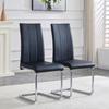 Modern Dining Chair Black, PU Leather & Metal Frame – Ergonomic Dining Chair for Modern Homes