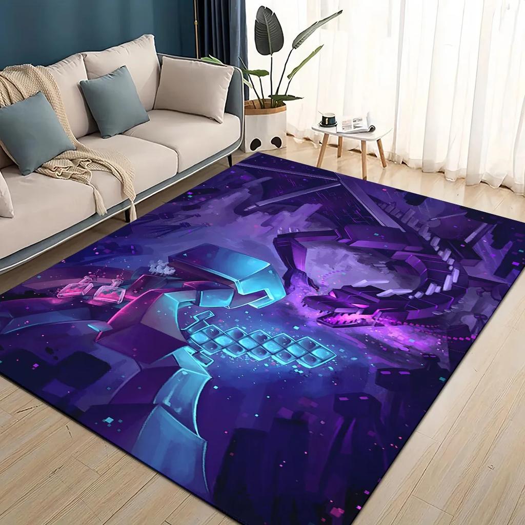 3D S-Sandbox Game  Cartoon Area Rug Large,Carpet Rug for Living Room Bedroom Sofa Doormat Decoration,kid Play Non-slip Floor Mat