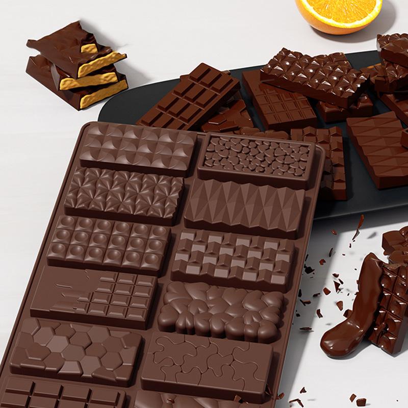 Dubai Chocolate Bar Mold Large Candy Bar Mold For Filli Pistachio Chocolate Bar Silicone Thick Mold For Stuffed Bar