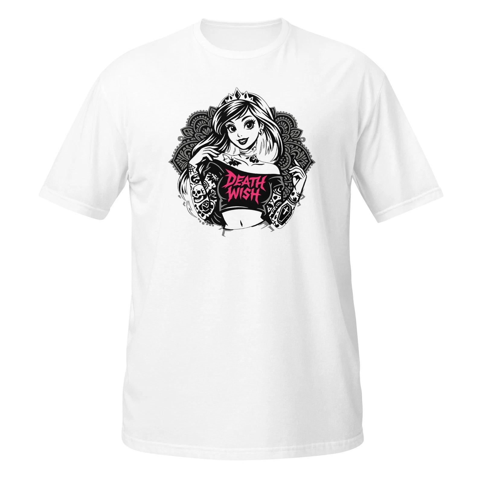 

Rock Princess Unisex 100% Cotton T-shirt Mens Tees Top Disney Cartoon Biker Tattoo Woman Girl Pretty Fun 2XL