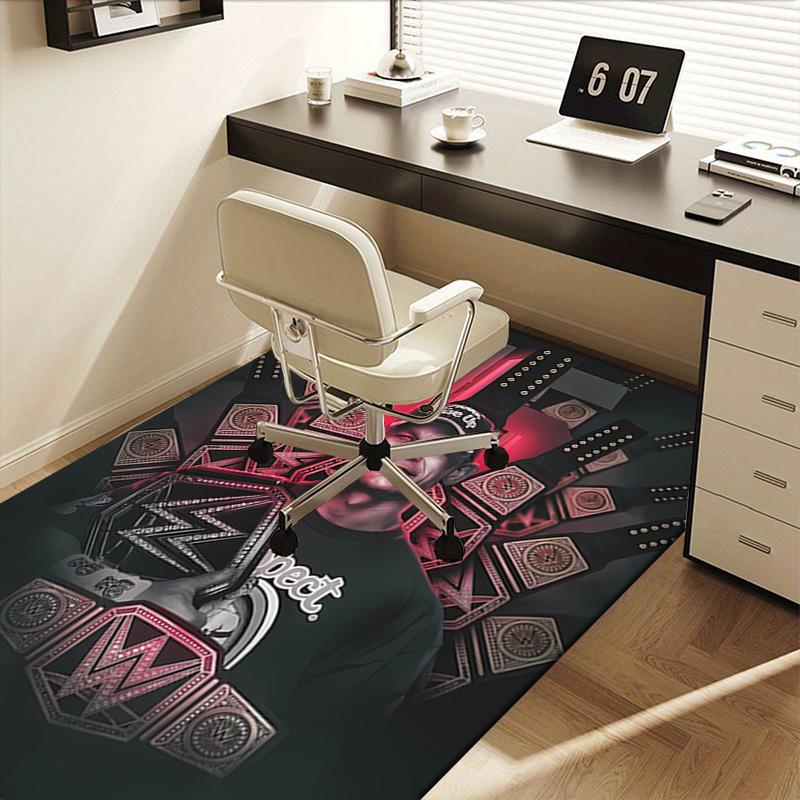 Wrestling, Champion, Legacy Office Carpet Soft Polyester Entrance Carpet Washable Non slip Machine W