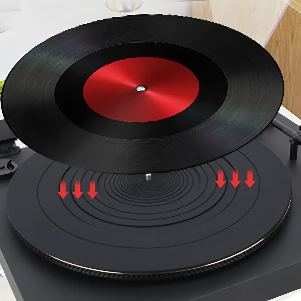 12-Zoll Vinyl-LP-Plattenspieler Rutschfestes Pad Gummi Silikon Plattenspieler Rekorder Stoßfest und Geräuschreduzierung 3 mm Dick