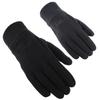 Herren Winter Polarfleece Handschuhe Männlich Outdoor Verdickt Warm Thermisch Kältehandschuh Winddicht Radfahren Skifahren Schwarz Vollfinger Fäustlinge