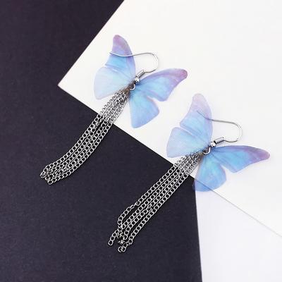 Long Earrings, Earrings Chain, Simple Daily Butterfly Chain
