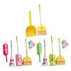 Kids Cleaning Toy Set Pink Broom Dustpan Mop For Pretend Play Safe Plastic Housekeeping Role Play Educational Gift For 3 Years Old