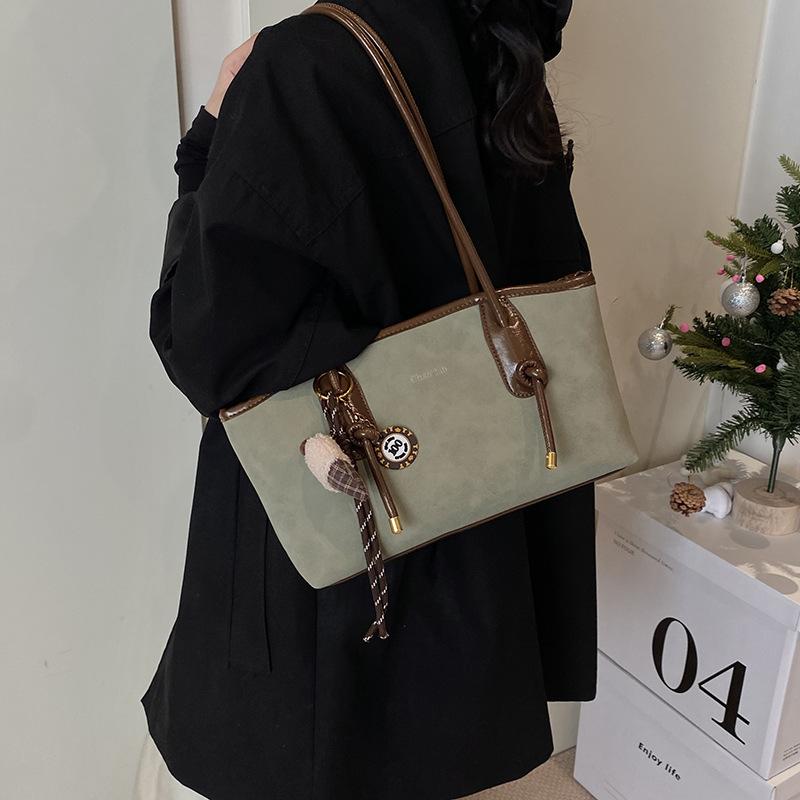 Retro Large-capacity Bag Women's Autumn and Winter New Texture Shoulder Bag Casual Messenger Bag Small Square Bag Tote Bag