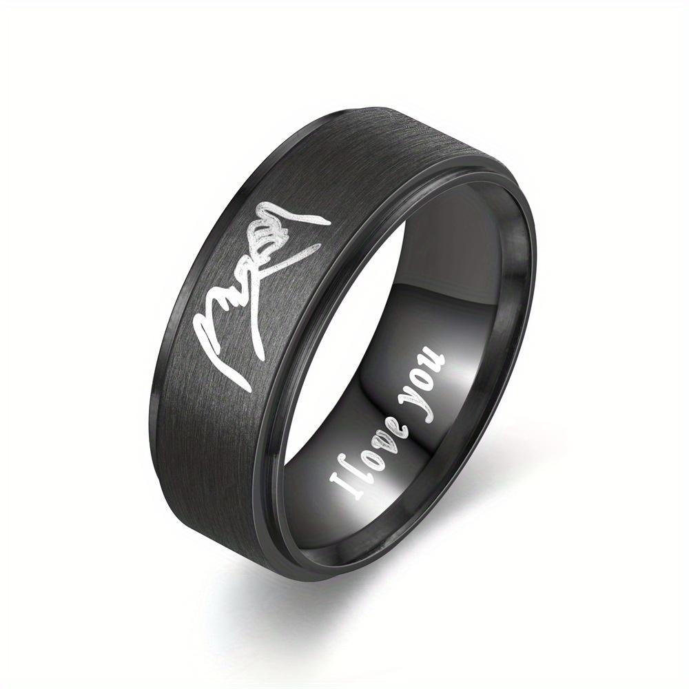 1Pc Fashionable, Fashionable, Versatile and Minimalist Design Titanium Steel Ring, An Accessory Suitable for Men and Women To Wear