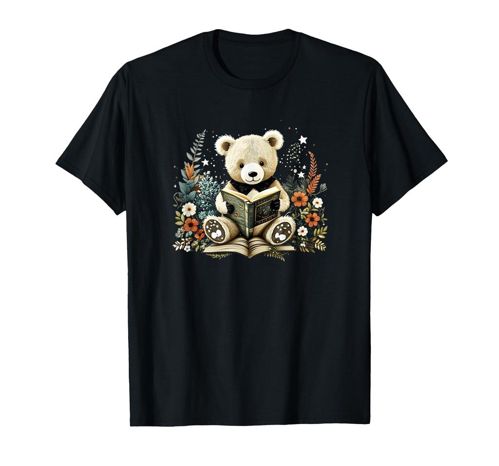 Cute Teddy Bear Reading and Teddy Cottagecore Teddy Bear T-Shirt