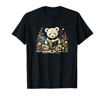 Cute Teddy Bear Reading and Teddy Cottagecore Teddy Bear T-Shirt