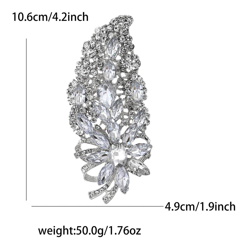Creative Exquisite Alloy Full Diamond Glass Brošňa Špičkový dámsky oblek Kabát Corsage Šperky