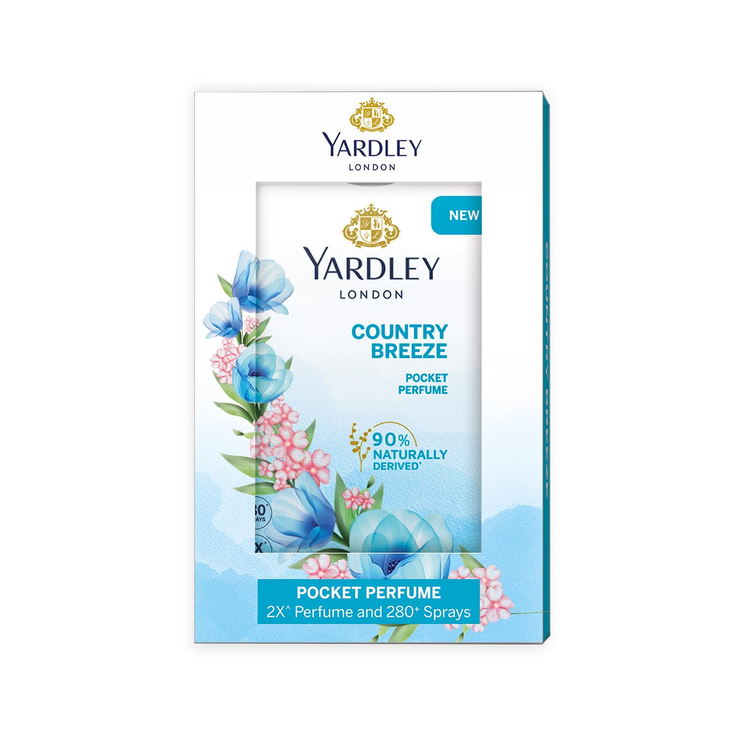 

Yardley London Country Breeze Compact Perfume For Women 18ml Floral English Meadow Fragrance Portable Luxury Scent