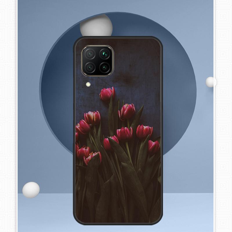 Tulips Flower For Huawei Nova 12i 12s 11i 8i Y91 Y60 Y70 Y72 Y90 Y61 9 10 SE P20 P40 Lite P30 P60 Pro Case