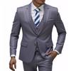 Two-piece Suit Men's Fashionable Gentleman Business British Style Solid-color Banquet Host Casual Wedding Suit