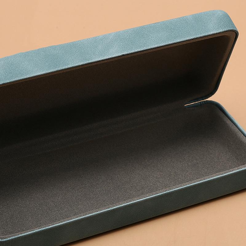 1Pc Rectangular Leather Portable Anti-Stress Hard Shell Glasses Case Protective Eyewear Protector Sunglasses Storage Case