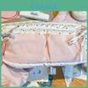 Minimalist Large Capacity Storage Bag With Dot Pattern And Bow For Students And Office Use