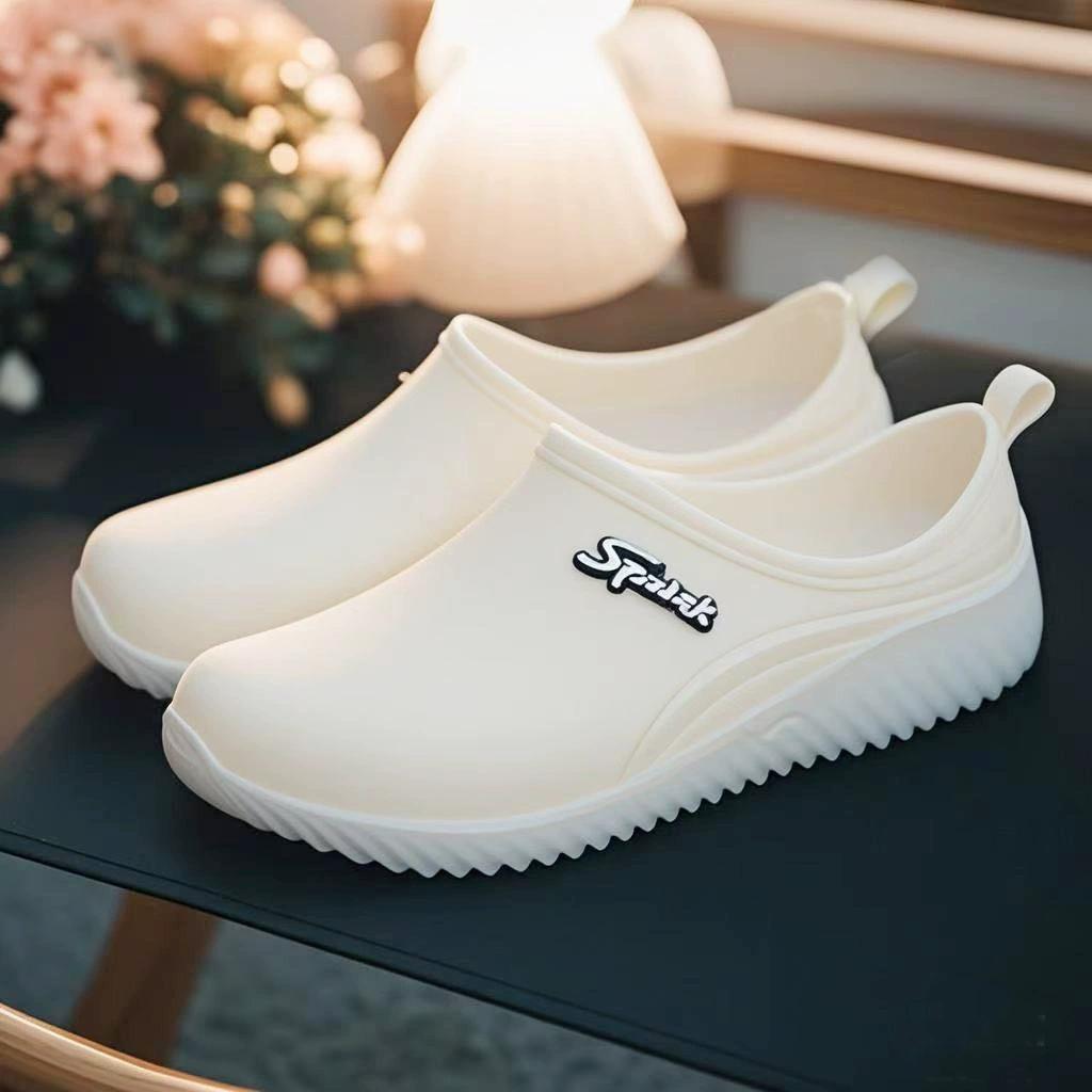 Scarpe da Pioggia alla Moda Donna Camminata Outdoor Antiscivolo Scarpe Corte Impermeabili Stivali da Acqua Stivali Corti da Pioggia Scarpe per Lavaggio Auto Scarpe in Colla