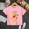 Disney Winnie the Pooh Children's T-Shirt Summer Short Sleeve New Hot-Selling Kids' Top