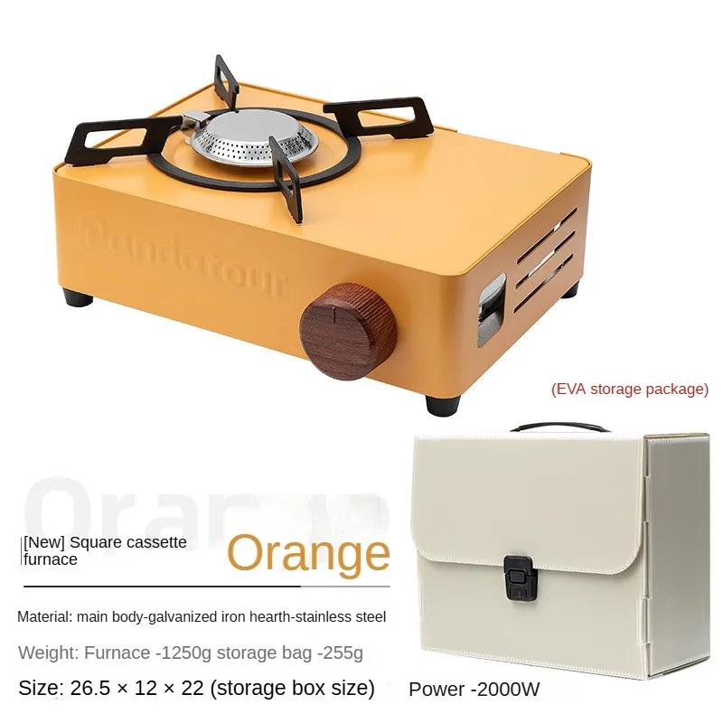 

2000 Вт Портативная газовая плита Card Stove Outdoor Camping Кассетная плита Горелка для пикника, барбекю, кулинарии, магнитная плита Gas Tan