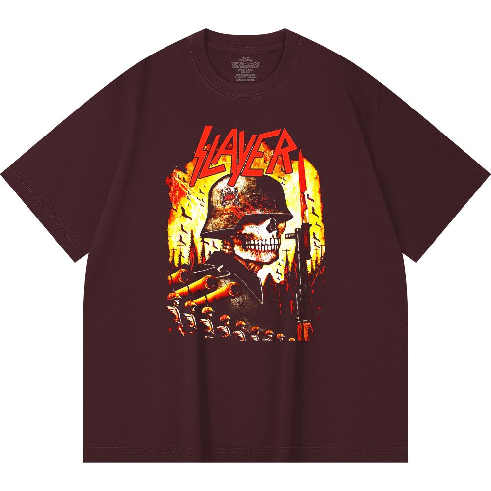 T-shirt Heavy Metal 100% Cotone 230 Gsm Stampa Band Rock Musica Popolare Unisex T-shirt Pesante in Cotone