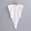 Sexy Tops for Ladies 2024 New Summer Black Sleeveless Bodysuit