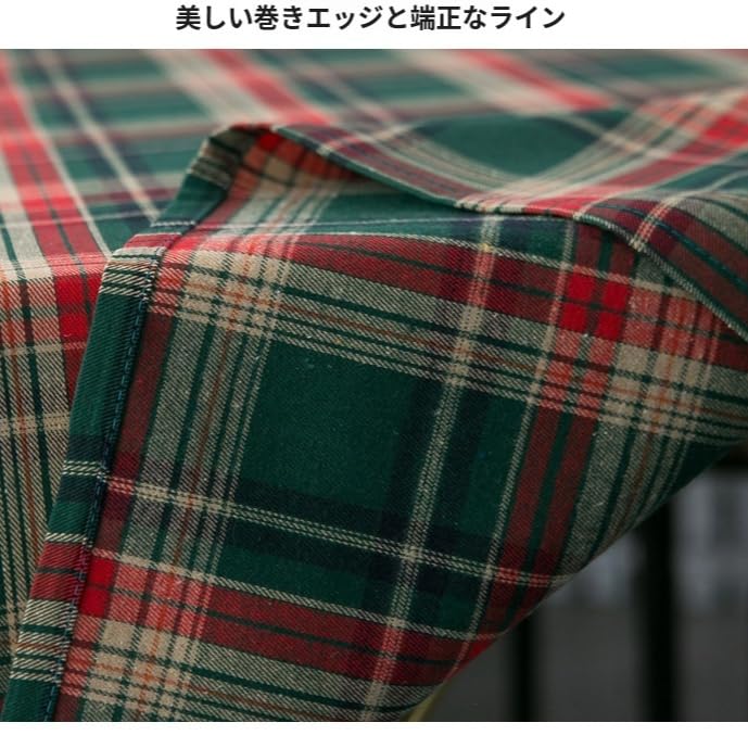 Weihnachts-Tischdecke, Mehrzweck-Rot karierte Tischabdeckung, Rechteckige Weihnachts-Karomuster-Tischdecke, Waschbar, Fleckenbeständig, Hitzebeständig, Dura