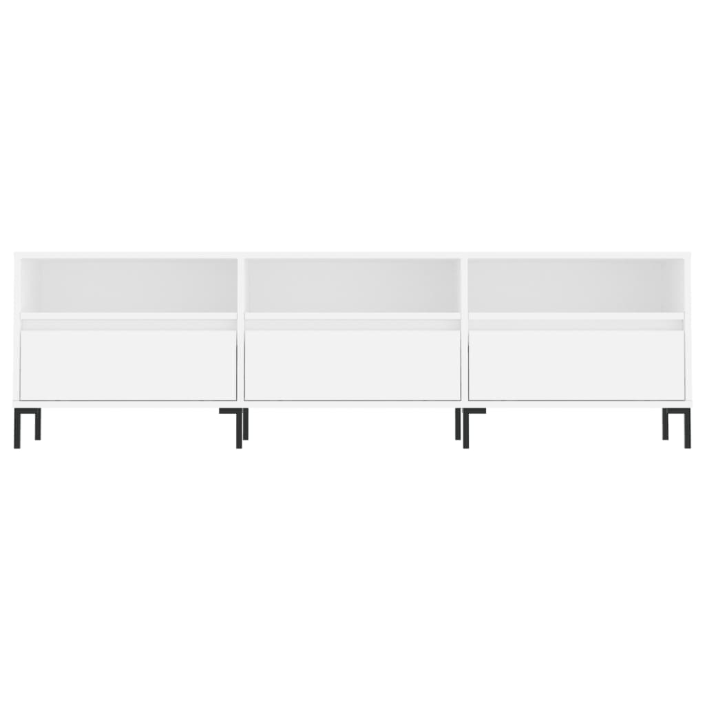 Vidaxl TV Cabinet, White, 150X30X44.5 Cm, Wood-Based Material