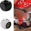 Multifunctional LED Projection Alarm Clock with English Voice Time Reporting for Bedroom
